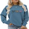 ESIKAH Social Worker Sweatshirt, Worker Life School Social Workers Shirt Women Retro Heart Graphic Crewneck Pullover Tops Blue view 1