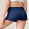 rrhss Girls Athletic Ruffle Shorts High Waisted Yoga Dance Shorts Comfy Workout Gymnastics Shorts Navy Blue, 5-6 Years view 4