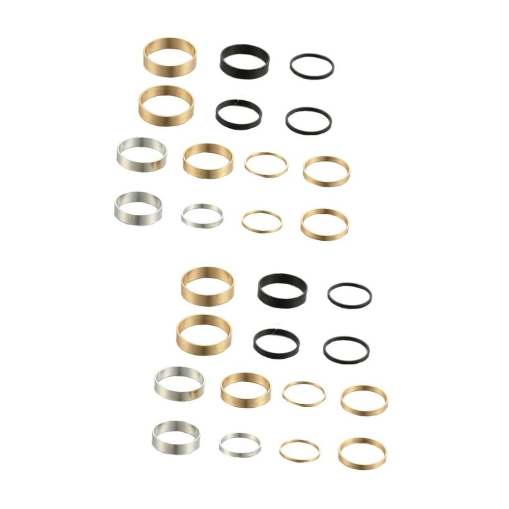 Holibanna 28 Pcs Woman Ring Bracelets for Women For Women Gold Rings for Women Ring Women Stackable Bracelets Women Thumb for Women Ring Sizer Bracelet for Women The Ring Simple Ring