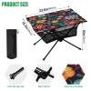 GOODOLD Colorful Flowers Beach Camping Table, Easy Fold-Up Design & Portable with Carry Bag  Ideal for Outdoor BBQ, Picnic, Campsites view 3
