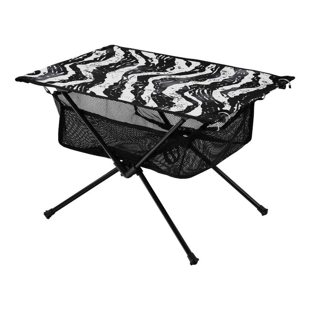 GOODOLD Zebra Stripes Black Beach Camping Table, Easy Fold-Up Design & Portable with Carry Bag  Ideal for Outdoor BBQ, Picnic, Campsites
