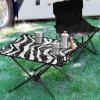 GOODOLD Zebra Stripes Black Beach Camping Table, Easy Fold-Up Design & Portable with Carry Bag  Ideal for Outdoor BBQ, Picnic, Campsites view 2