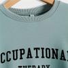 ESIKAH Occupational Therapy Sweatshirt OT Therapist Sweater OT Assistant Shirt Women Casual Crewneck Long Sleeve Pullover Top Green, Small view 3