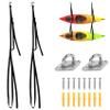 KaKayak Storage Strap,Kayak Hanging Straps,Adjustable Kayak Wall Mount Straps,Double Kayak Storage Strap System With Paddle Loop and Stainless Steel Hook for Hanging Kayak,Paddle Board,Surfboard Canoe view 1