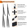 KaKayak Storage Strap,Kayak Hanging Straps,Adjustable Kayak Wall Mount Straps,Double Kayak Storage Strap System With Paddle Loop and Stainless Steel Hook for Hanging Kayak,Paddle Board,Surfboard Canoe view 3