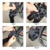 Qancekoo 1 Pair Bike Pedal Strap Toe Clips Straps Tape Adjustable Anti-Slip Double Adhesive Bicycle Feet Straps - Black view 4