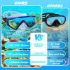 Greatever Snorkel Set Pano 3 Window Snorkel Mask Adult, Panoramic Wide View, Anti-Fog Scuba Diving Mask, Anti-Leak Snorkel Goggles Dry Top Snorkel, Professional Snorkeling Gear for Adults view 4