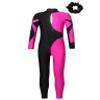 Jowowha Girls Full Body Gymnastics Leotard Sparkle Long Sleeve Color Block Dance Jumpsuit with Hair Scrunchie Hot Pink&Black 10 Years view 1