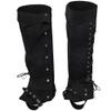 Costume Boot Covers Pirate Boot Covers Viking Medieval Guard Armor Faux Leather Steampunk Renaissance Costume Tops Leg Cuff for Halloween Costumes Black view 1