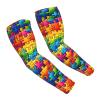 Augenstern Unisex Lightweight Cooling Arm Sleeves Autism-Puzzle-Piece Compression Warmer Cover For Outdoor Activity view 3