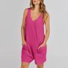 KICILVS Summer Rompers for Women 2024 Casual Sleeveless Shorts Jumpsuits with Pockets Trendy Jumpers Loose Comfy Overalls view 3