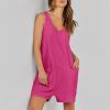 KICILVS Summer Rompers for Women 2024 Casual Sleeveless Shorts Jumpsuits with Pockets Trendy Jumpers Loose Comfy Overalls view 4