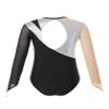 ACSUSS Long Sleeve Gymnastic Leotard for Girls Metallic Rhinestone Dance Skating Unitard Competition Bodysuit Dancewear Silver 6 Years view 4