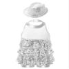 ACSUSS Sleeveless Jazz Dance Dress for Kids Girls Sequin Tap Latin Ballroom Dance Dress Performance Costume and Hat Silver 6 Years view 2