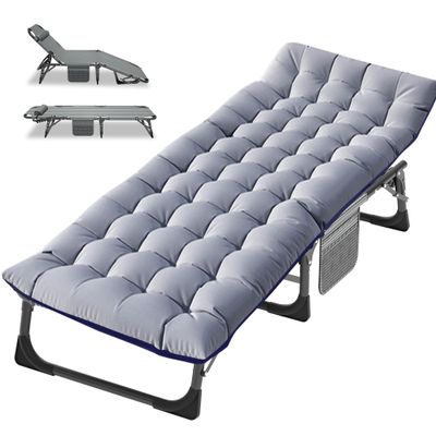 LILYPELLE Folding Camping Cot, Extra Wide Heavy Duty Sleeping Cots with Carry Bag, Double Layer Oxford Portable Travel Camp Cots for Home, Office Nap and Outdoor Beach