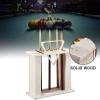 CQBXRD Billiard Cue Rack Organizers Floor - Ball Cue Stand - Wooden 16 Pool Snooker Cue Rack - Simple Assembly, for Pool Bars, Clubs Billiard Players, 60X25X55cm (White) view 4