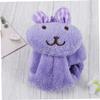 Amosfun Thickened Rabbit Hand Towels Microfiber Coral Easy Cleaning Fast Dry Hanging Towels for Home Kitchen Bathroom view 4