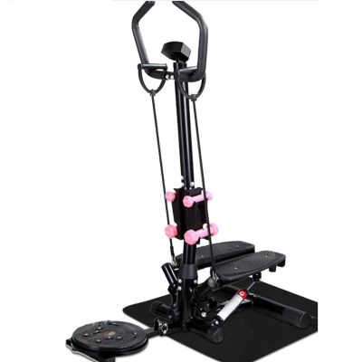 Stepper,Mini-Swing Twist Stair Step Machiner with Dumbbells and Twist Discs Home Weight Loss Climbing Machine Sports Equipment for Women Men