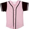 DIGITMON Kids Baseball Jersey Button Down Premium Hip Hop T Shirts Uniform PINKBLACK2 for 2y Toddlers view 2