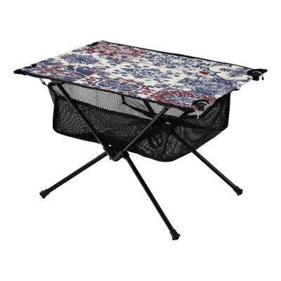 GOODOLD Mosaic Pattern Abstract Beach Camping Table, Easy Fold-Up Design & Portable with Carry Bag  Ideal for Outdoor BBQ, Picnic, Campsites