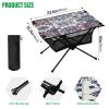 GOODOLD Mosaic Pattern Abstract Beach Camping Table, Easy Fold-Up Design & Portable with Carry Bag  Ideal for Outdoor BBQ, Picnic, Campsites view 3