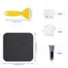 GUANGLU Trampoline Patch Repair Kit 4 5.1"x5.1" Square Patches | Repair Trampoline Mat Tear or Holes in a Trampoline Mat | Trampoline Repair Accessories view 2