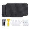 GUANGLU Trampoline Patch Repair Kit 4 5.1"x5.1" Square Patches | Repair Trampoline Mat Tear or Holes in a Trampoline Mat | Trampoline Repair Accessories view 3