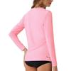 SG Edge Women's Standard V-Neck UPF 50+ Long Sleeve Swim Rash Guard Shirt, Pink view 3