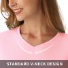SG Edge Women's Standard V-Neck UPF 50+ Long Sleeve Swim Rash Guard Shirt, Pink view 4