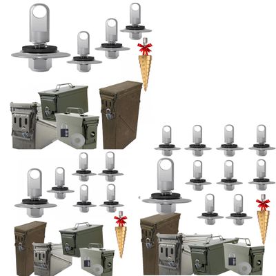 20Pcs Ammo can Locks Ammo can Lock kit Ammo Box Lock Lock for Ammo can Ammo can Locking Hardware Ammo case Lock Metal Ammo can Lock for 50 Cal, Fat 50, 30 Cal, 20 mm, 40mm