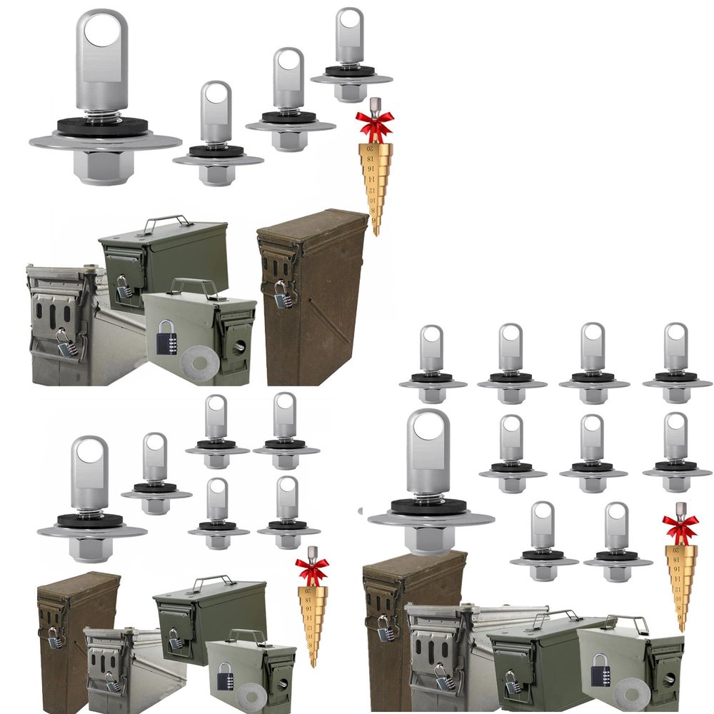 20Pcs Ammo can Locks Ammo can Lock kit Ammo Box Lock Lock for Ammo can Ammo can Locking Hardware Ammo case Lock Metal Ammo can Lock for 50 Cal, Fat 50, 30 Cal, 20 mm, 40mm