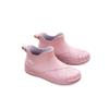 Hhhchpm Women's Waterproof and Wear-Resistant Rubber Ankle Rain Boots, Comfortable Solid Color Non-Slip Outdoor Garden Work Rain Boots (Pink,6) view 1