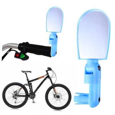 GOOHOCHY Adjustable Lightweight Bike Handlebar Mirror Wide Angle Scratch-resistant and Blast-resistant Rear View Accessory for Handlebars Blue
