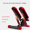 Stepper,Mini Hydraulic Men and Women Cardio Exercise Trainer,Monitor and Resistance Bands Exercises Equipment,Red view 2