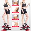 Stepper,Mini Hydraulic Men and Women Cardio Exercise Trainer,Monitor and Resistance Bands Exercises Equipment,Red view 3
