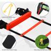 Camkinger Fixed Rung Agility Ladder, 20ft, 12 Rungs No Tangle Speed and Agility-Training Equipment for Soccer Footwork Coaching Ladders with Carrying Bag, Ground Stakes for Adults, Youth Kids, Orange view 2