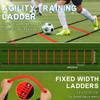 Camkinger Fixed Rung Agility Ladder, 20ft, 12 Rungs No Tangle Speed and Agility-Training Equipment for Soccer Footwork Coaching Ladders with Carrying Bag, Ground Stakes for Adults, Youth Kids, Orange view 3