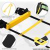 Camkinger Fixed Rung Agility Ladder, 20ft, 12 Rungs No Tangle Speed and Agility-Training Equipment for Soccer Footwork Coaching Ladders with Carrying Bag, Ground Stakes for Adults, Youth Kids, Yellow view 2