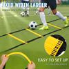 Camkinger Fixed Rung Agility Ladder, 20ft, 12 Rungs No Tangle Speed and Agility-Training Equipment for Soccer Footwork Coaching Ladders with Carrying Bag, Ground Stakes for Adults, Youth Kids, Yellow view 4