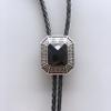 ARTICAL HEART Vintage Silver Western Celtic With Black Agate Stone Bolo Tie view 2