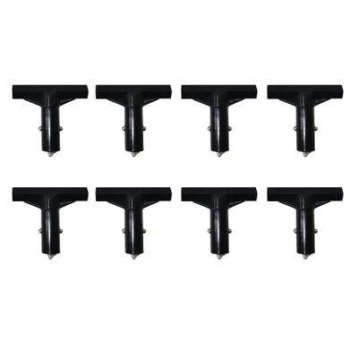 Furnitop Trampoline Pole Covers T-Tube Connector Trampoline Black Plastic T-Connector Trampoline Pole Caps Fit for Connection Combination of Trampoline Top Pole Between Net, 8 Pack