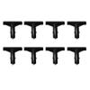 Furnitop Trampoline Pole Covers T-Tube Connector Trampoline Black Plastic T-Connector Trampoline Pole Caps Fit for Connection Combination of Trampoline Top Pole Between Net, 8 Pack view 1