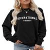 ESIKAH Occupational Therapy Sweatshirt OT Therapist Sweater OT Assistant Shirt Women Casual Crewneck Long Sleeve Pullover Top Black, Small view 1