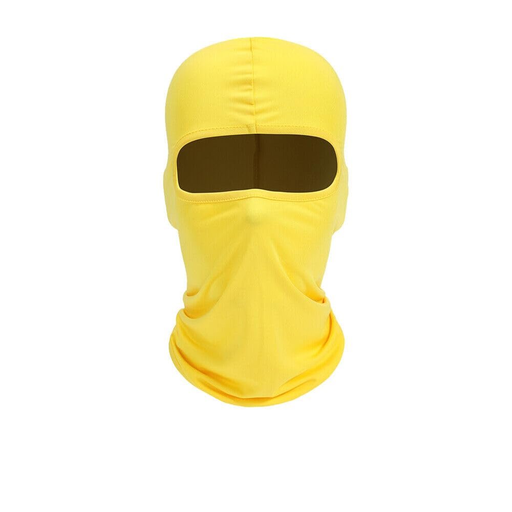 Ski Full Face Mask UV Sun Protection Balaclava Windproof Tactical Face Shield US Yellow