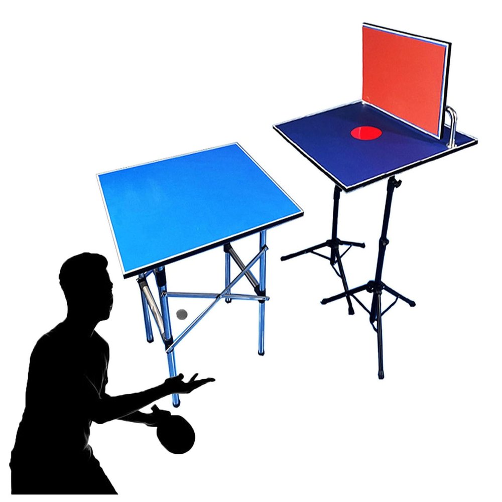 XLTFUC Foldable Table Tennis Return Board,Professional Table Tennis Rebound Board Set,Indoor Training Equipment,Adjustable Angle,Suitable for Home Gym and School