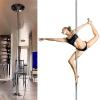 NUNETH 45mm Portable Dancing Pole Silver Stripper Pole, Adjustable Dance Pole Kit for Bedroom Apartment Basement, Aerial Fitness Training Pole Gym Yoga Room (Color : Height 2.23-3.74m(7.3ft-12.3ft)) view 1
