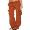 Costaric Womens Cargo Pants Hiking Military Tactical Pants 2024 Summer Baggy Straight Wide Leg Trousers with Pockets view 1