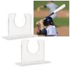 Baseball Bat Holder, Acrylic Baseball Wall Mount, Baseball Bat Display, Baseball Bat Display Holder Wall Hanger, Sturdy Acrylic Baseball Bat Holder - 2pcs Vertical Wall Mount Display Rack for Bats view 3