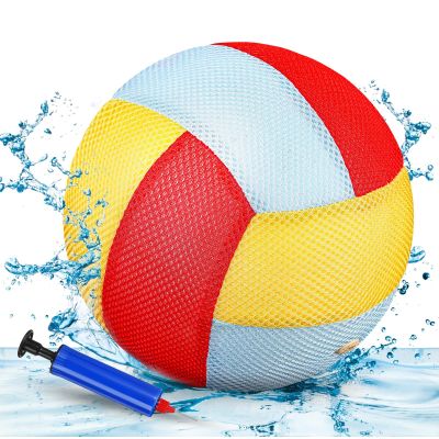Threan 8.5 Inch Waterproof Pool Volleyball with Grip Technology Water Beach Pool Volleyball for Adults Outdoor and Indoor Activities(Red, Orange, Blue)