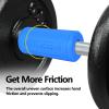 Hikeen Thick Bar Dumbbell Grips,Non Slip Hard Rubber Barbell Grips,Grips for Weight Lifting, Muscle Building-2.25" Outer Diameter view 2